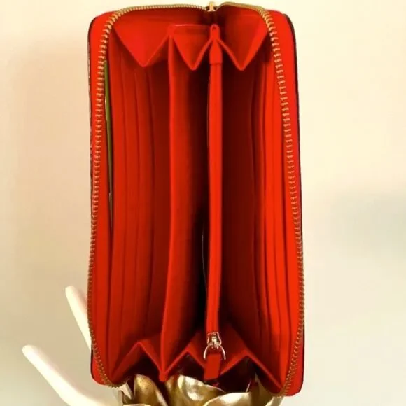 KATE SPADE NWT NEDA WALLET FLYNN ST PRIKLY PEAR LEATHER DETAILED WITH STITCHING - Picture 6 of 7